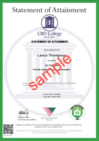 Sample Certificate at Course Completion Sample Certificate at Course Completion